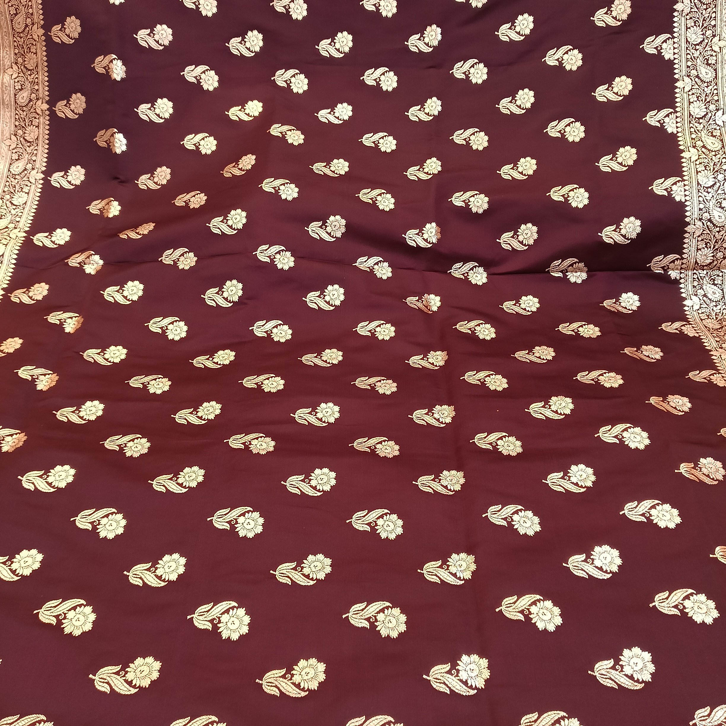 Maroon Color Banarasi Saree