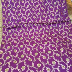 Purple Colour Banarasi Saree