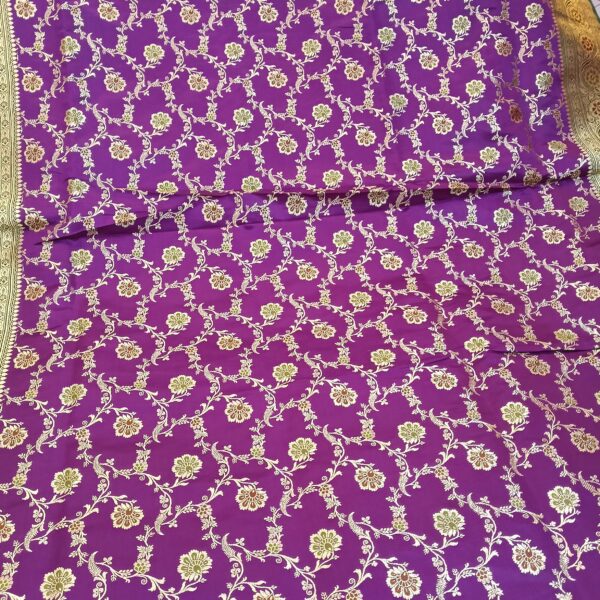 Purple Colour Banarasi Saree