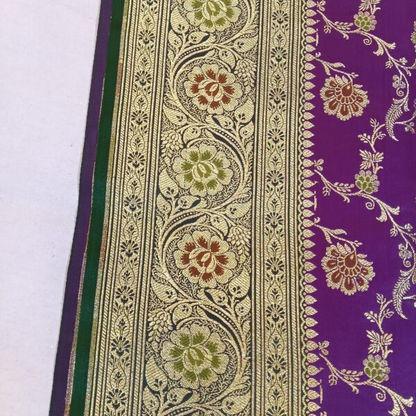 Purple Colour Banarasi Saree - Image 2