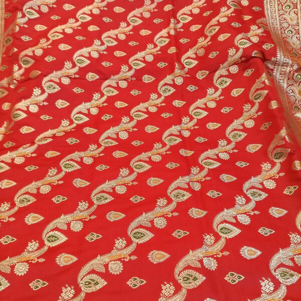 Red Mina Work Banarasi Saree