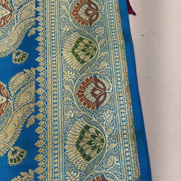 Blue Mina Work Banarasi Saree - Image 3