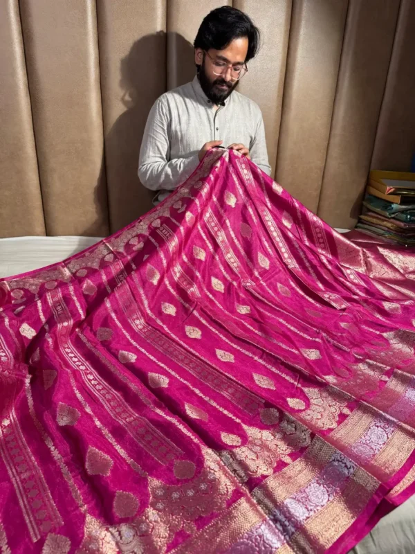 Wedding Pink Banarasi Saree